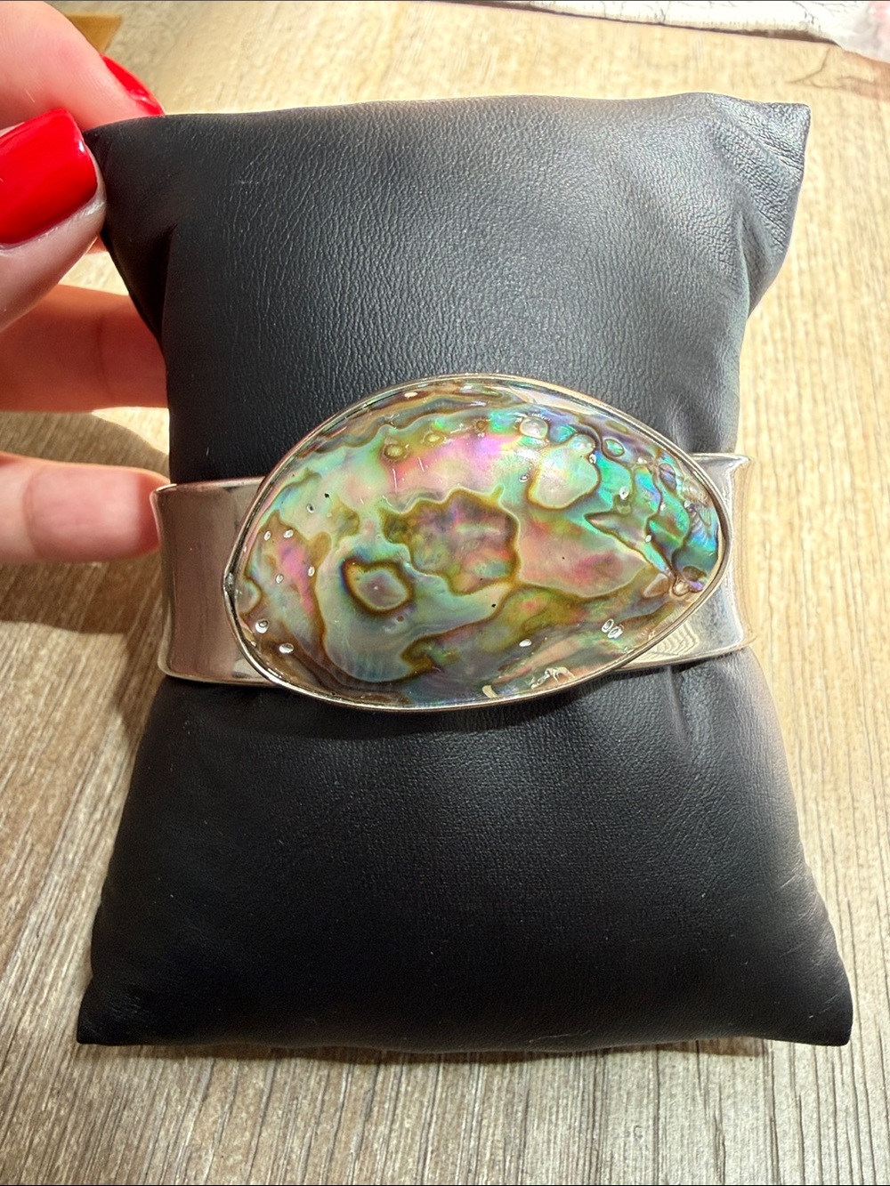 Abalone Shell Cuff Bracelet - Iridescent Colors